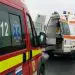 Ambulanțe și vehicul SMURD la intervenție pe carosabil