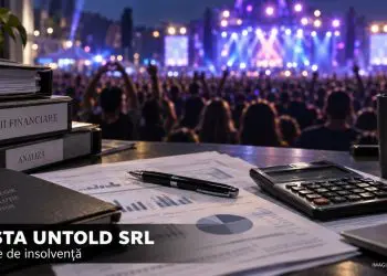 Documente financiare și concert, ilustrând insolvența Fosta Untold SRL