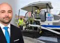 Portret bărbat lângă utilaj de asfaltare Domeniul Public Turda