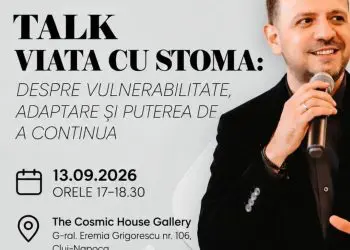 Afiș pentru talk cu Stoma la Cluj-Napoca