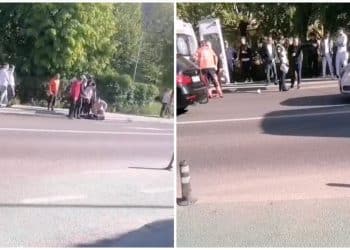 ACCIDENT GRAV PE CALEA VICTORIEI: Adolescent lovit în plin pe trecerea pentru pietoni de un șofer tânăr care mergea cu viteză!