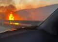 Incendiu în apropiere de autostradă seara trecută