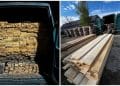 Transport ilegal de lemn depistat în miez de noapte. Cherestea confiscată și amendă de 6.000 de lei