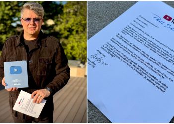 Paul Surugiu-Fuego primește „Butonul de Argint” de la YouTube: „Răbdarea este cheia marilor succese. Am crescut natural, fără boți sau promovare plătită!”