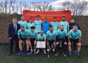 Polițiștii clujeni, campioni pe terenul de fotbal: IPJ Cluj câștigă „Cupa B55 NAPOCA”